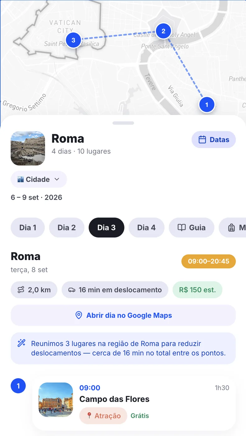 Mapa e navegação
